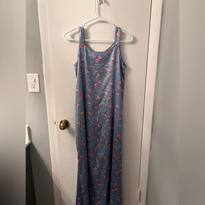 Floral Blue Maxi Dress